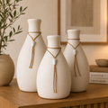 Trio de Vasos Dourados Decorativos