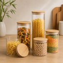 Kit 5 Potes Herméticos Bambu