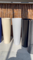 Vaso De Planta Para Flores Coluna Ibiza Marmorizada Jardim Casa Sala Moderno Decorativo Polietileno