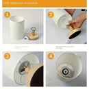 Lâmpada de Mesa em Madeira Moderna (USB)
