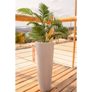 Vaso De Planta Para Flores Coluna Ibiza Marmorizada Jardim Casa Sala Moderno Decorativo Polietileno