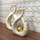 Dupla Vasos com Esfera Dourada