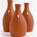 Kit Trio 3 Vasos Decorativos Pequeno Cerâmica Enfeite Decoração Elegante Casa Rack Estante Sala