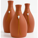 Trio de Vasos Dourados Decorativos