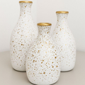 Trio de Vasos Dourados Decorativos