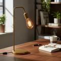 Luminária de Mesa Retrô Industrial em Alumínio – Design Vintage Moderno