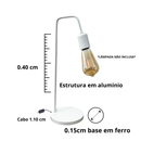 Luminária de Mesa Retrô Industrial em Alumínio – Design Vintage Moderno