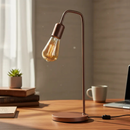 Luminária de Mesa Retrô Industrial em Alumínio – Design Vintage Moderno