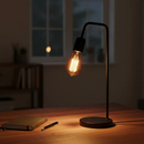 Luminária de Mesa Retrô Industrial em Alumínio – Design Vintage Moderno