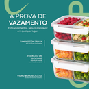1 a 3 Potes Vidro Hermético Com Divisória 1040ml Grande Anti Vazamento Marmitas 4 Travas Micro-ondas Freezer