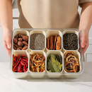 Pote Acrílico Luxo Multiuso Com 4 Ou 8 Divisórias Para Frutas Legumes Carnes E Ovos Transparente