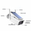 Câmera de Segurança Externa IP Wifi HD Prova D'gua Energia solar com Bateria Embutido/Alarme PIR