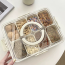 Pote Acrílico Luxo Multiuso Com 4 Ou 8 Divisórias Para Frutas Legumes Carnes E Ovos Transparente