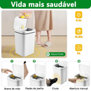 Lixeira Automática Inteligente com Sensor 16L para Banheiro Cozinha e Escritório