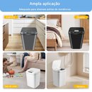 Lixeira Automática Inteligente com Sensor 16L para Banheiro Cozinha e Escritório